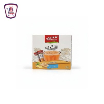 الخير شاى كرك بالزنجبيل بدون سكر علبه × 12 ظرف 15 جرام