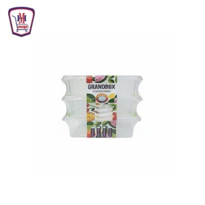 كرم بلاست طقم علبه ثلاجه جراند بوكس 3 قطع 1 لتر