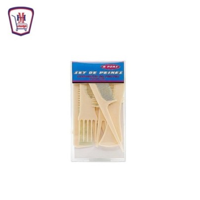 طقم مشط علبه بلاستيك شفافه 8 قطع