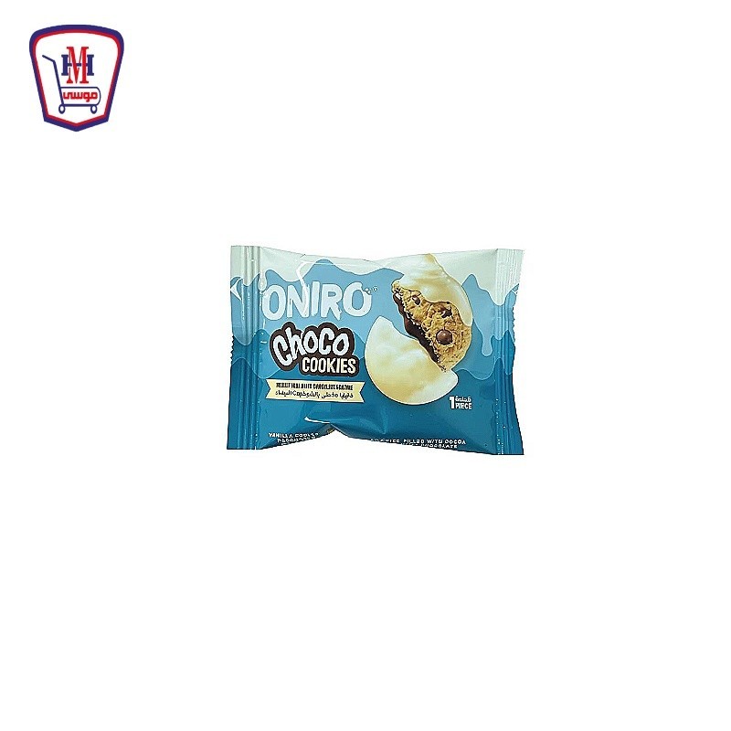 اونيرو شكو كوكيز بسكويت فانليا مغطى بالشيكولاته البيضا قطعه باكو