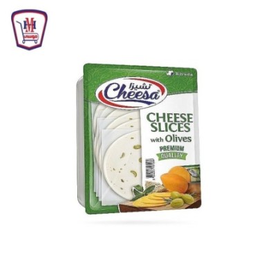 تشيزا شرائح جبن مطبوخ كامل الدسم زيتون اخضر بريميوم 150جرام