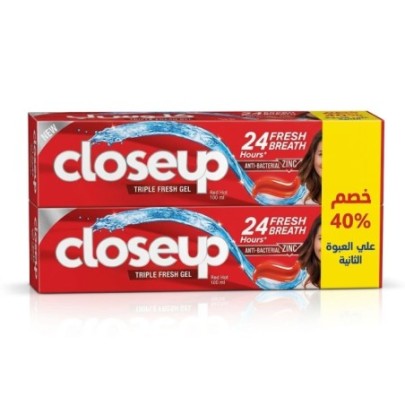 كلوس اب معجون اسنان احمر 2 قطعه 40 خصم 100 مللى