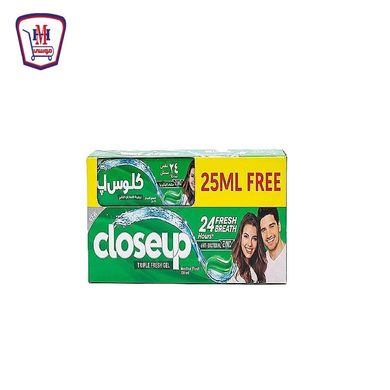 كلوز اب معجون اخضر 100 مللى + 25 مللى مجانا