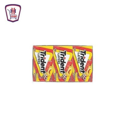ترايدنت لبان بطيخ و خوخ 7 قطع 13.5 جرام  علبه 12 باكو