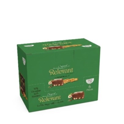 ريليفنت شيكولاته بار بالبندق 70 جرام علبه 6 قطع