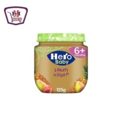 صورة هيرو بيبى 3 فواكه 130 جرام من هيرو بيبى - هايبر موسى