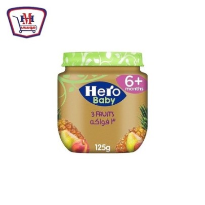 صورة هيرو بيبى 3 فواكه 130 جرام من هيرو بيبى - هايبر موسى