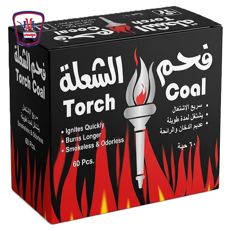 الشعله فحم سريع الاشتعال فضى علبه 60 حبه
