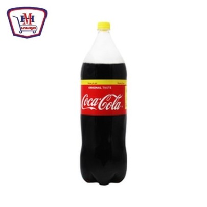 كوكاكولا زجاجه بلاستيك 2 لتر + نصف لتر مجانا