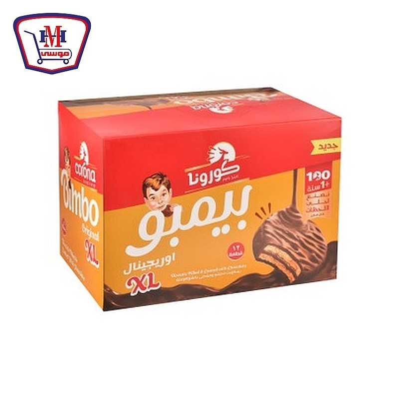 كورونا بيمبو بسكويت XL علبه × 6 باكو