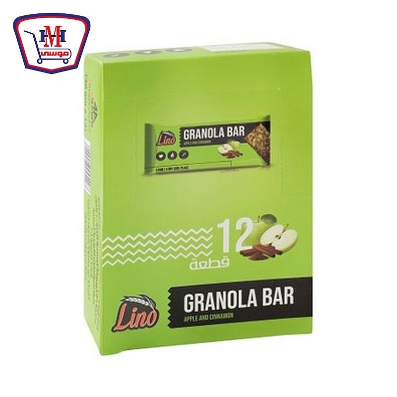 لينو بار الجرنولا بالقرفه و التفاح 40 جرام