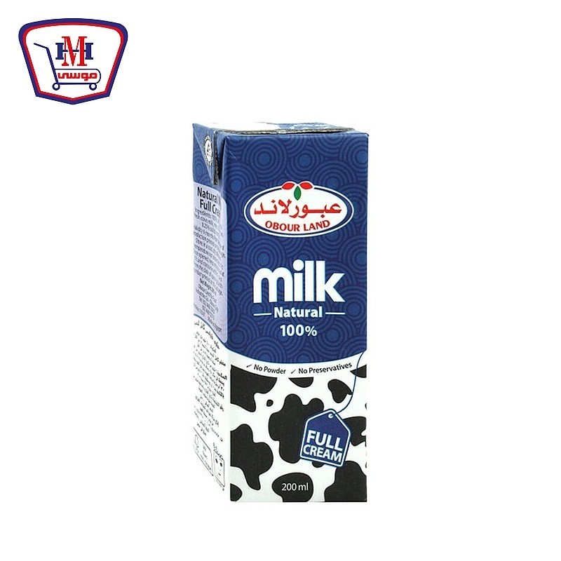 عبور لاند حليب كامل الدسم 200  مللى