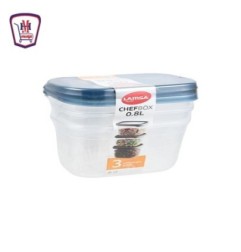 صورة لمسه بلاست علبه تخزين شيف بوكس 3 قطع 800 مللى من لمسه بلاست - هايبر موسى