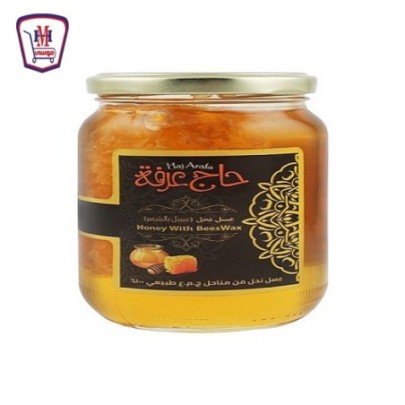 حاج عرفه عسل نحل بالشمع 500 جرام | من حاج عرفه | هايبر موسى — أفضل سعر