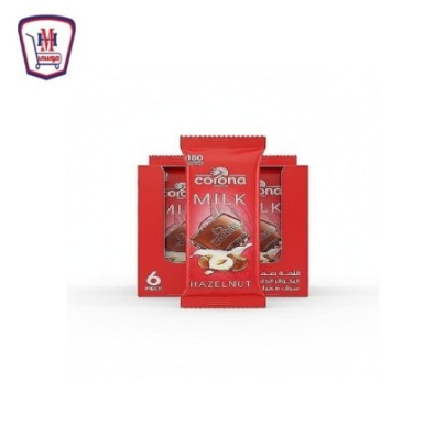 كورونا شيكولاته ميلك بالبندق بريميوم 40 جرام علبه × 6 قطعه | من كورونا