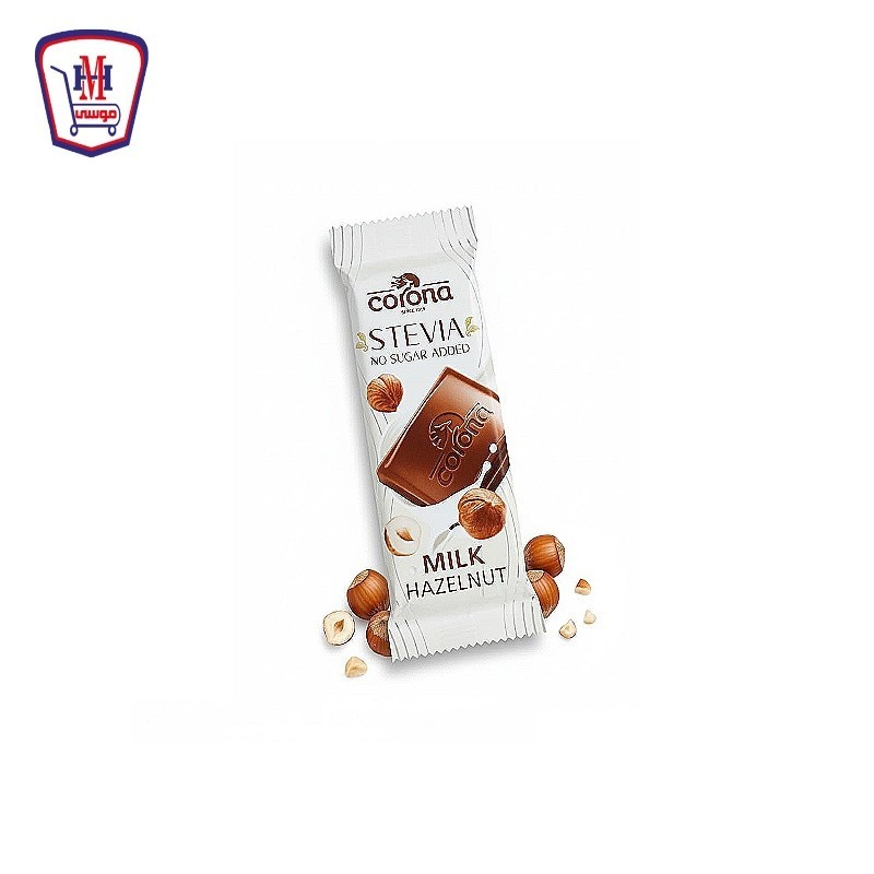 كورونا شيكولاته استفيا بالحليب و البندق 60 جرام