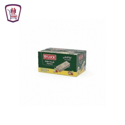 باى لاك بسكويت ويفر محشو بكريمه البندق  علبه × 12 باكو