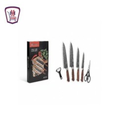 طقم سكاكين يد خشب علبه 6 قطع — منزلي | هايبر موسى — تسوّق أونلاين