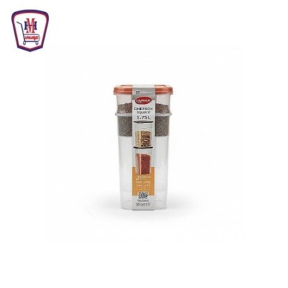 لمسه بلاست طقم تخزين شيف بوكس 2 قطعه مربع 1.75 لتر | هايبر موسى