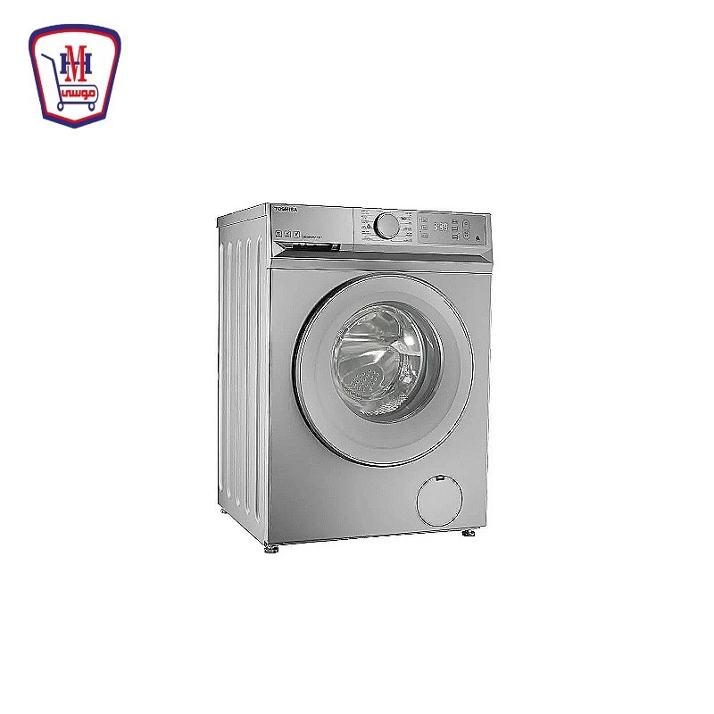 توشيبا غساله اتوماتيك سلفر 8 كيلو 1400 لفه موديل TW-BL90A4EG(SS)