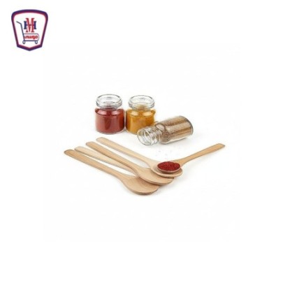 طقم معالق توابل وعسل خشب كبيره كيس 6 قطعه | هايبر موسى