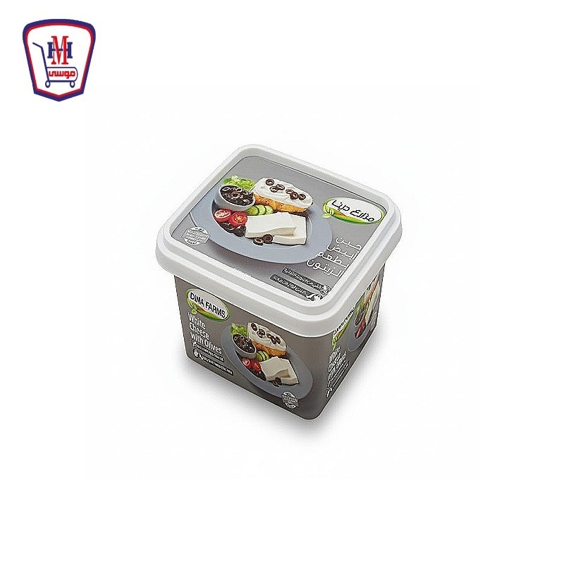 مزارع دينا جبنه ابيض بالزيتون 450 جرام