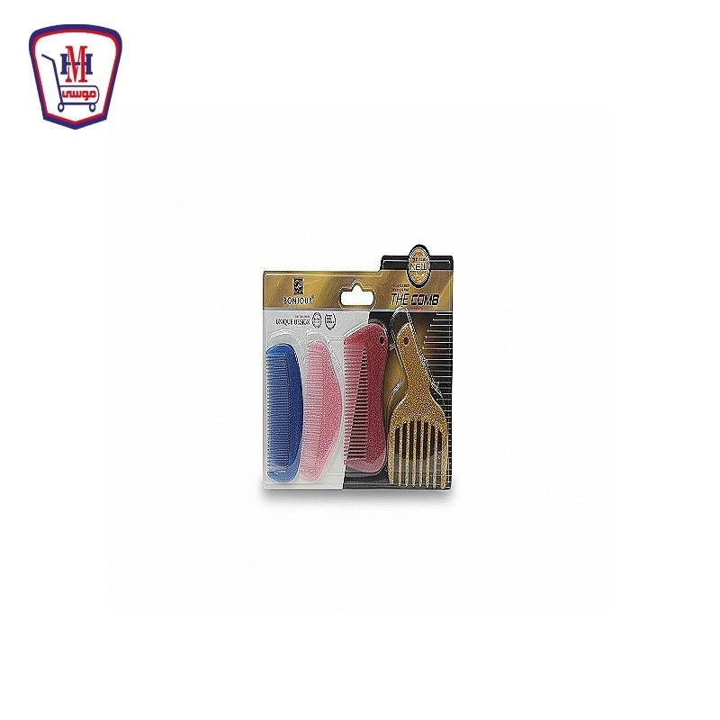 طقم مشط شعر برونز BONJOUR 4×1