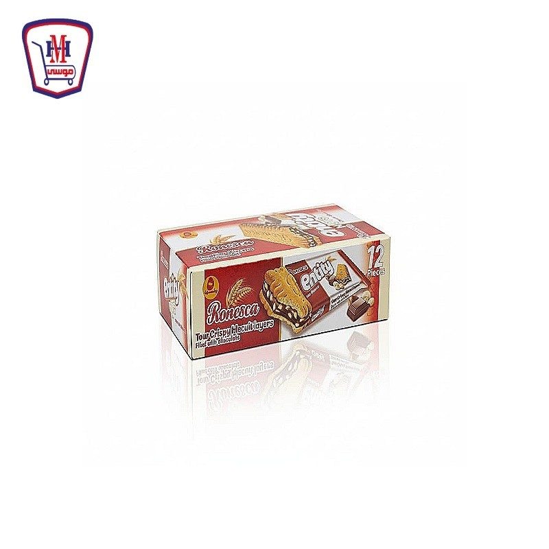 رونيسكا انتيتى نتس بسكويت محشو بكريمه الشيكولاته علبه × 12 قطعه
