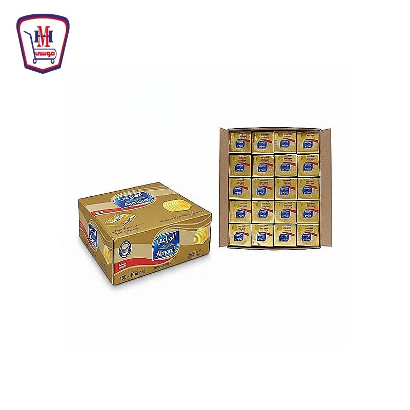 المراعى زبده طبيعيه 10 جرام علبه × 100 قطعه