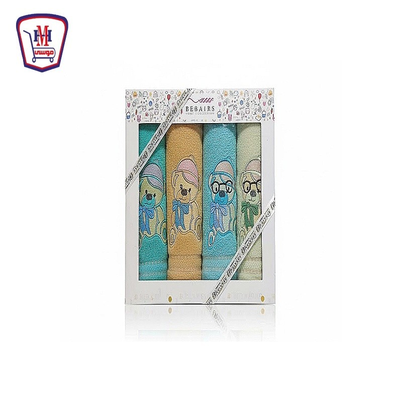 بيبرس طقم فوط اطفال علبه 4 قطع