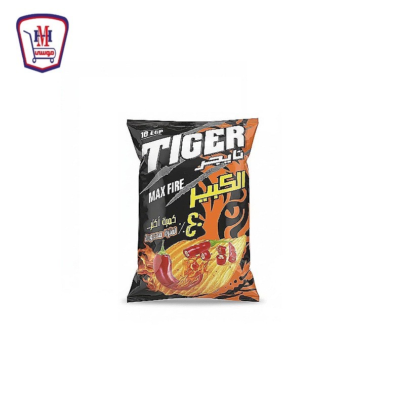 تايجر شيبس الكبير ماكس حار 73-83 جرام 40% اكتر