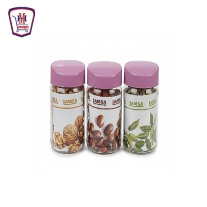 لمسه طقم برطمان كلاسيك زجاج 3 قطع 500 مللى 500 مل من لمسه | تسوّق أونل