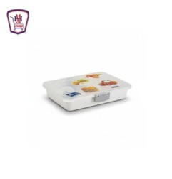 كرم بلاست لانش بوكس مقسم 2 دور شوكه وملعقه من كرم بلاست | تسوّق أونلاي