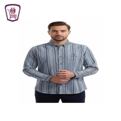 قميص بلو دريم كتان مقلم كم م 1017 1017 مل من موسى | هايبر موسى