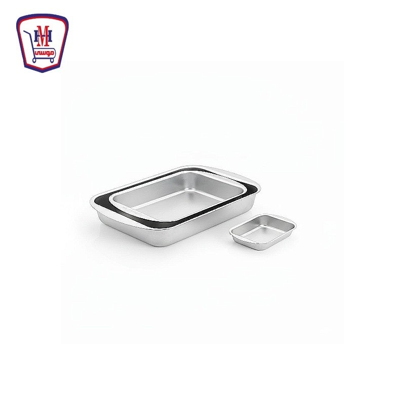 الفاروق طقم طاجن المونيوم 3 قطع مستطيل