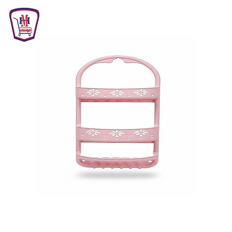 ركنه حمام 3 رف الاندلس بلاستيك روز ستاند