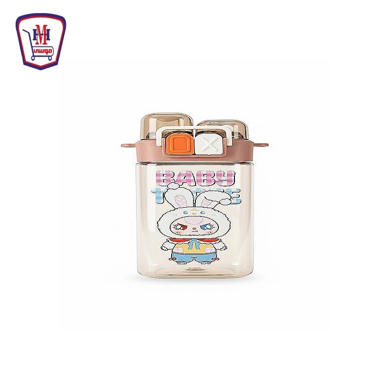 زجاجه مياه لبوبو مربعه 2 زرار 580 مللى