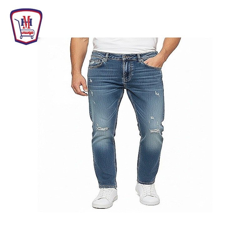 بنطلون جينز مان نيو سكاى خربشه 42/32