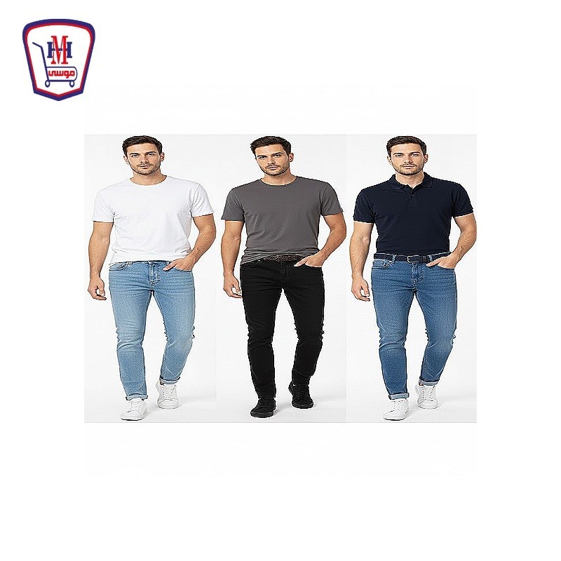 بنطلون جينز رجالى وايد ليج بول بير ماي زين موديل 3168