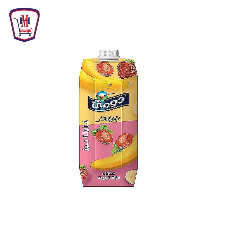 دومتى عصير موز و فراوله 1 لتر