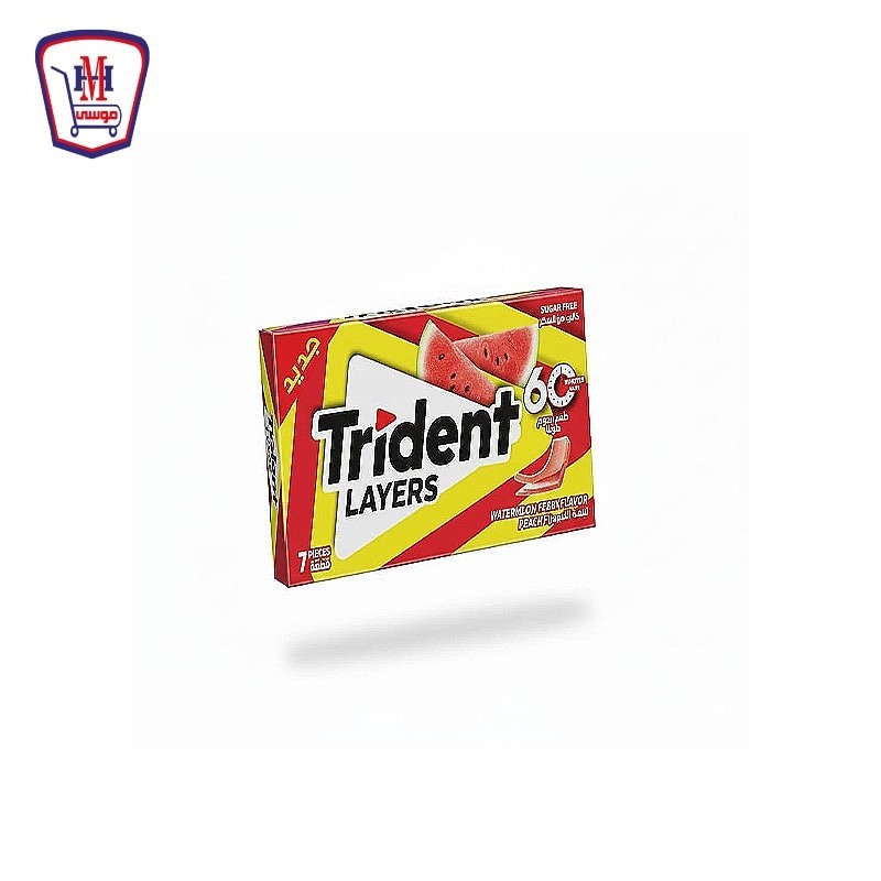 ترايدنت لبان بطيخ و خوخ 7 قطع