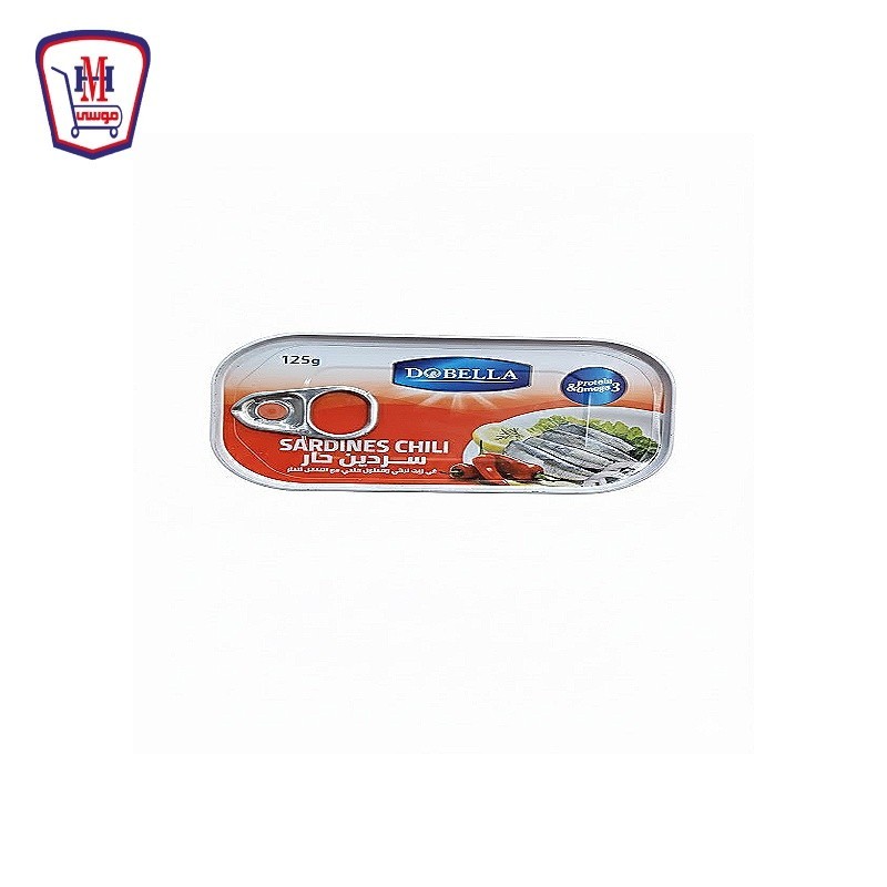 دوبيلا سردين فى زيت نباتى و محلول محلى مع الفلفل  125 جرام
