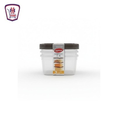 لمسه علبه تخزين شيف بوكس 3 قطع 1.3 لتر