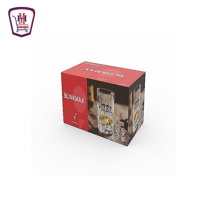 بلانك ماكس طقم مج شاى زجاج 6 قطعه