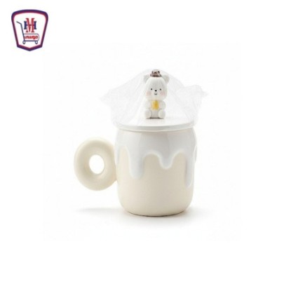 مج بورسلين سيلكون ابيض غطاء دبدوب 500 مللى | هايبر موسى — تسوّق أونلاي