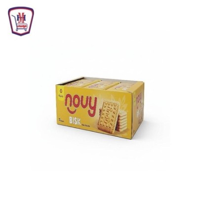 نوفى بيسك بسكويت ساده 9 قطعه علبه × 12 باكو من نوفى | هايبر موسى