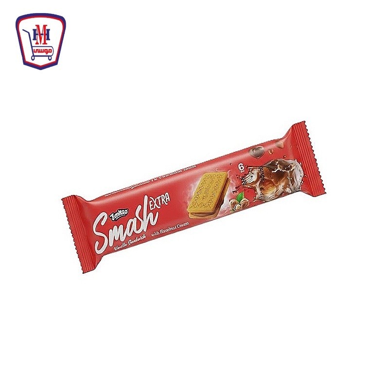 كيمتزو سماش اكسترا بسكويت فانيليا محشو بالبندق 6 قطع ساندوتش 1 باكو