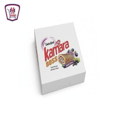 كمارا سويس رول بوص كيك بمربى التوت الازرق واحد قطعه علبه × 6 قطعه