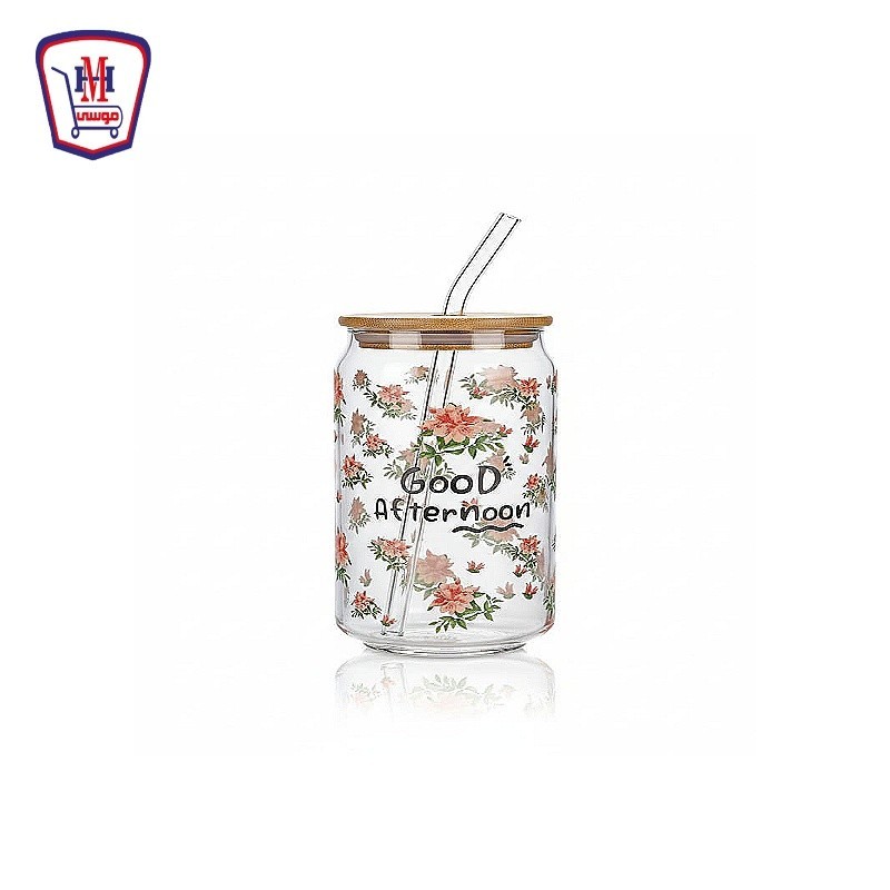 مج زجاج GOOD غطاء خشب شاليموه