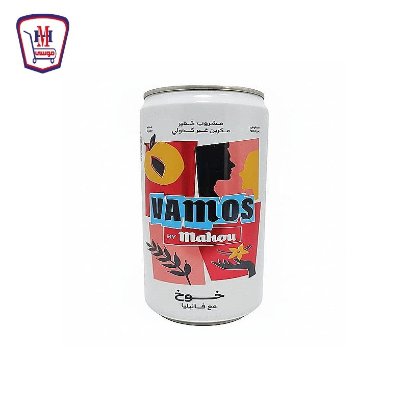 فاموس مشروب شعير كانز خوخ مع فانيليا 300 مللى